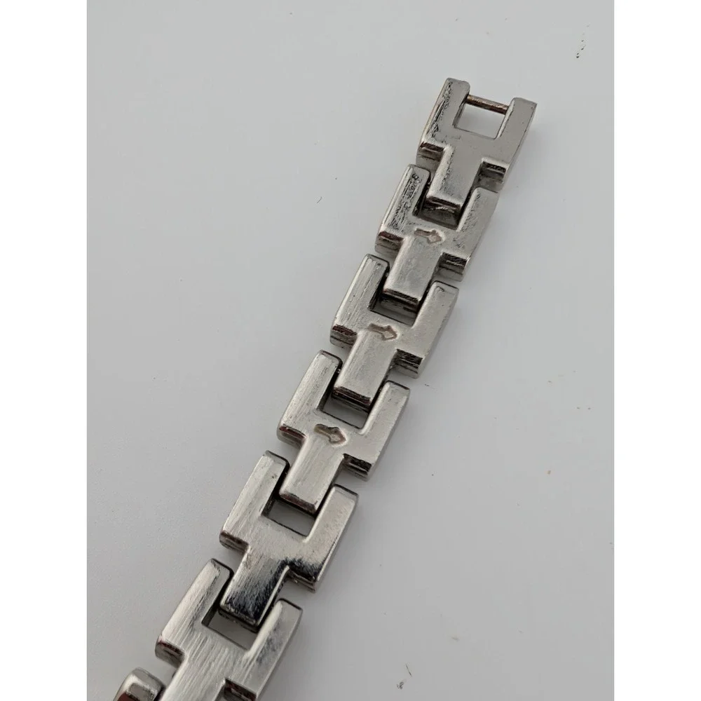 Avon‎ Tank Watch Women Rhinestone Bezel Silver 7.5
